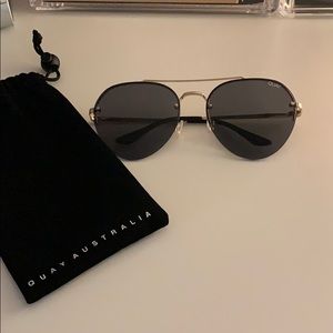 Quay Somerset Mirrored Aviator Sunglasses